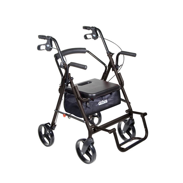 Drive Duet Dual Function Transport Wheelchair Black