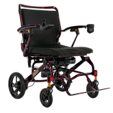 Pride Jazzy carbon HD electric wheelchair on a white background Black and Cherry
