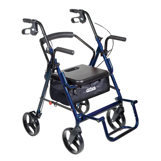 Drive Duet Dual Function Transport Wheelchair Blue
