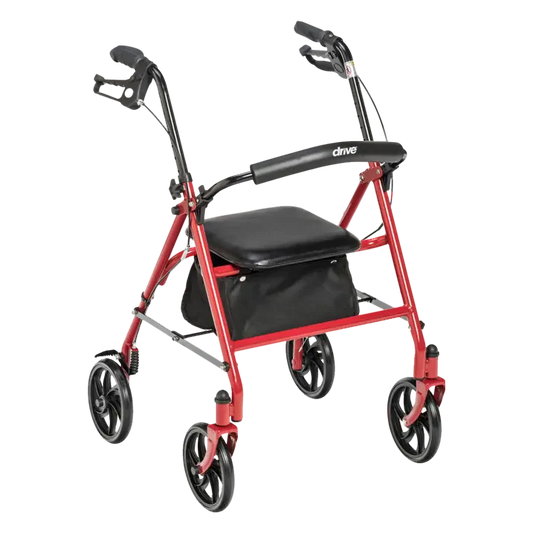 Drive 4 wheel Rollator Red