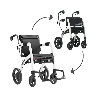 Rollz Motion 2 Rollator Walker Wheelchair White