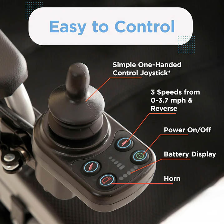 Journey Air Elite Folding Powerchair easy to control