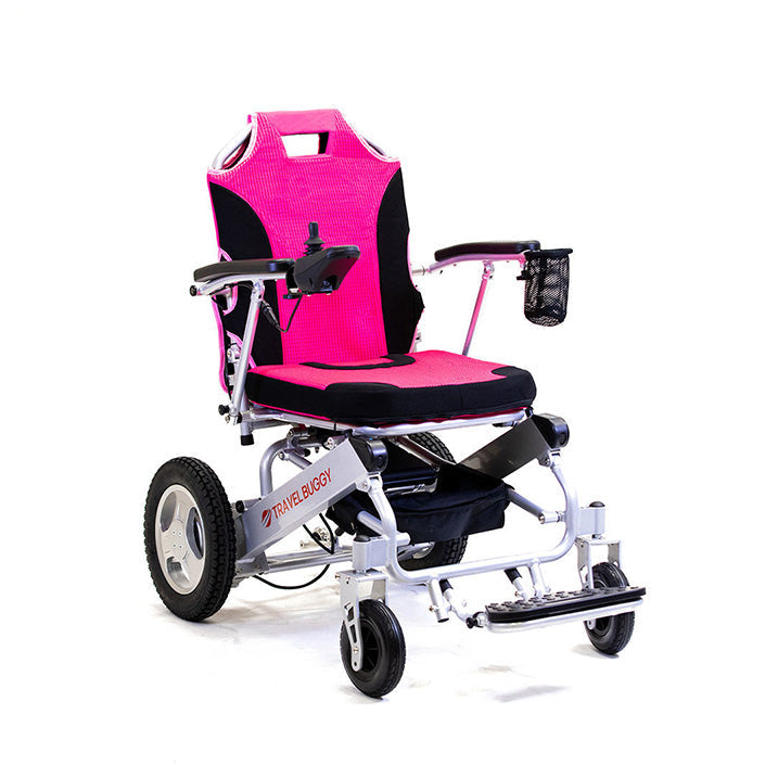 Travel Buggy City 2 Plus Folding Powerchair Pink