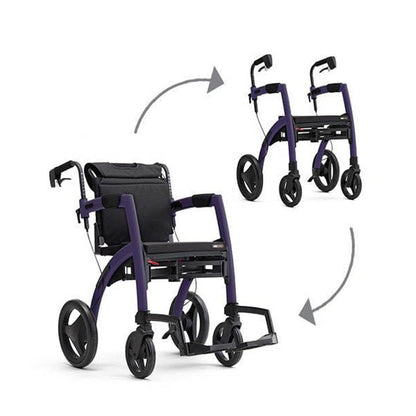 Rollz Motion 2 Rollator Walker Wheelchair Purple