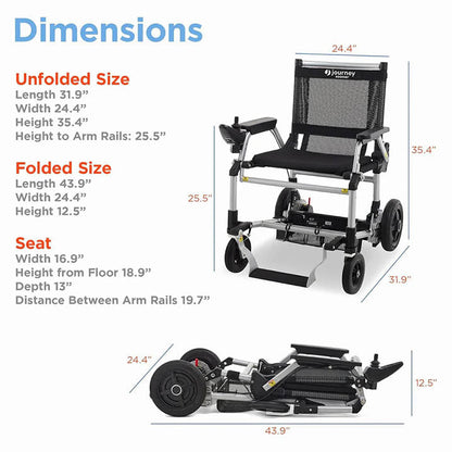 Journey Zoomer Folding Powerchair Dimensions