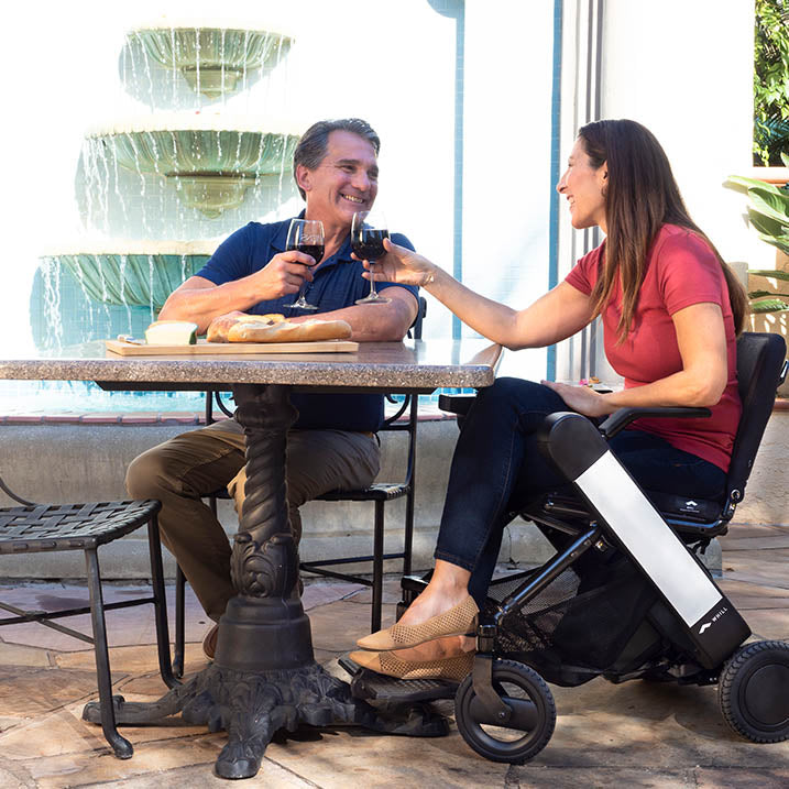 WHILL Model F Folding Powerchair Lifestyle 1