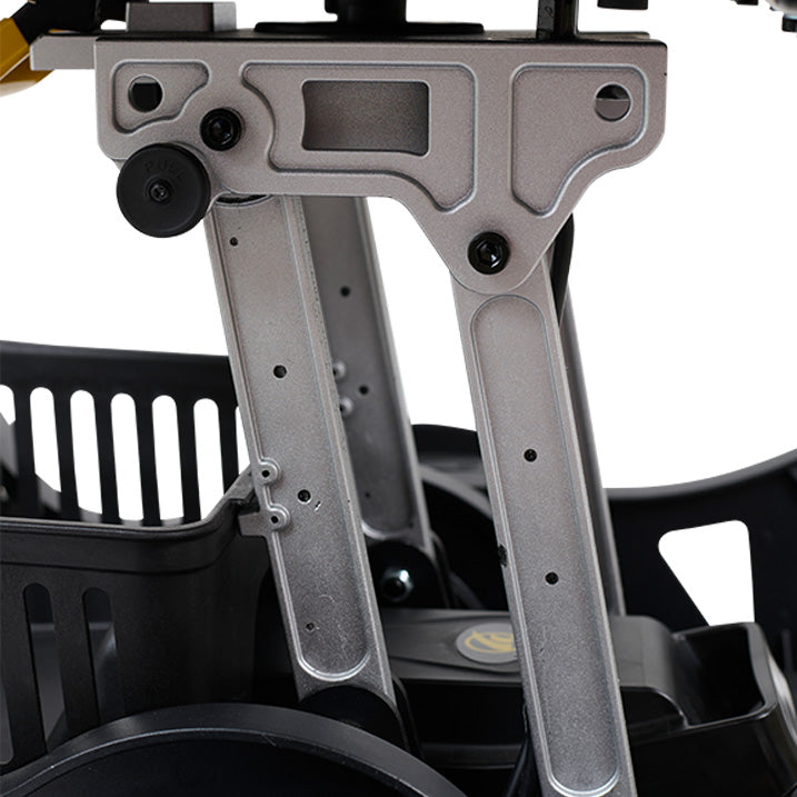 Close-up of a mechanical component with a white background